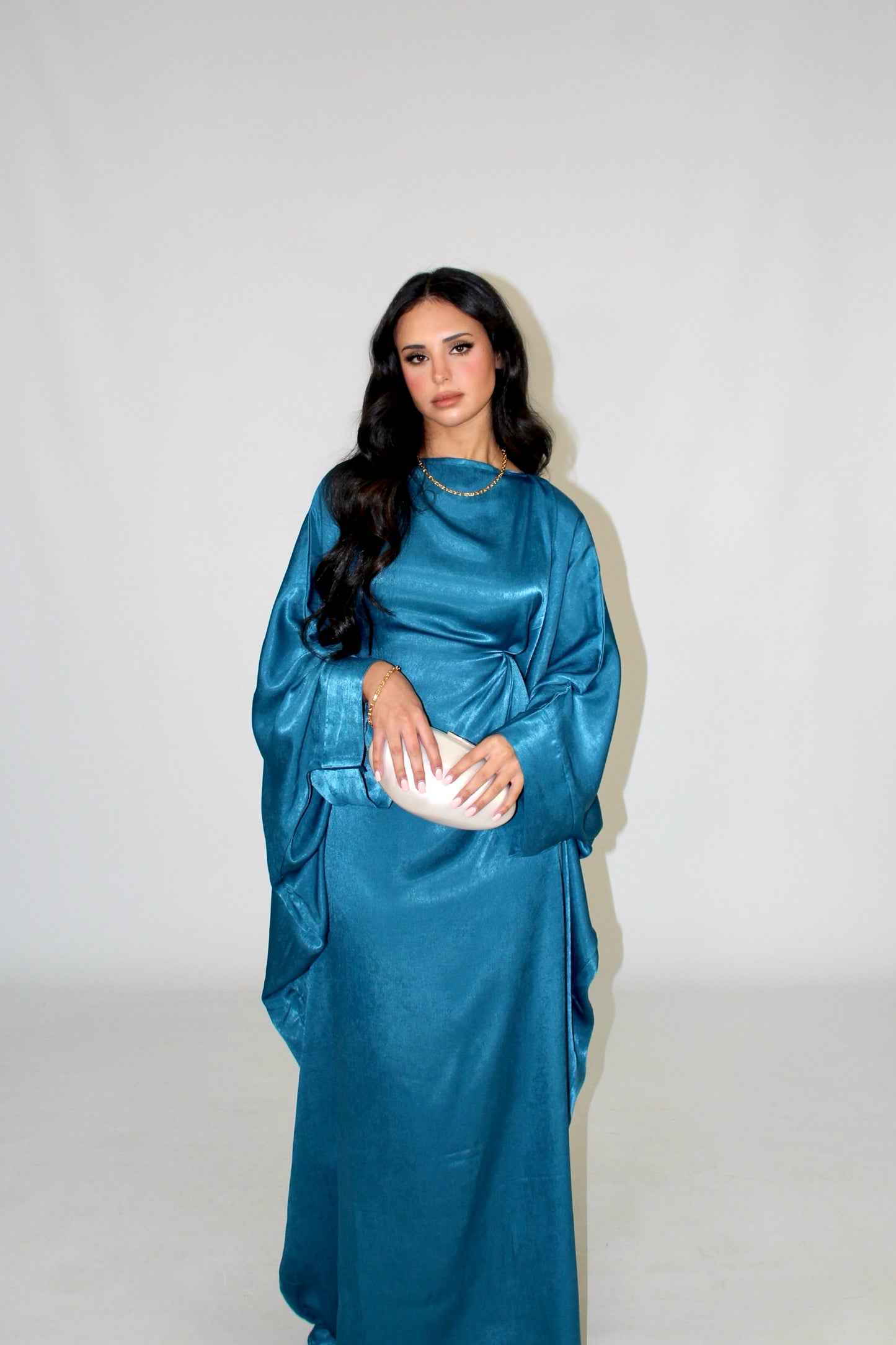 SAMRA Abaya and Shawl - Turqoise