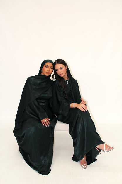 SAMRA Abaya and Shawl - Emerald