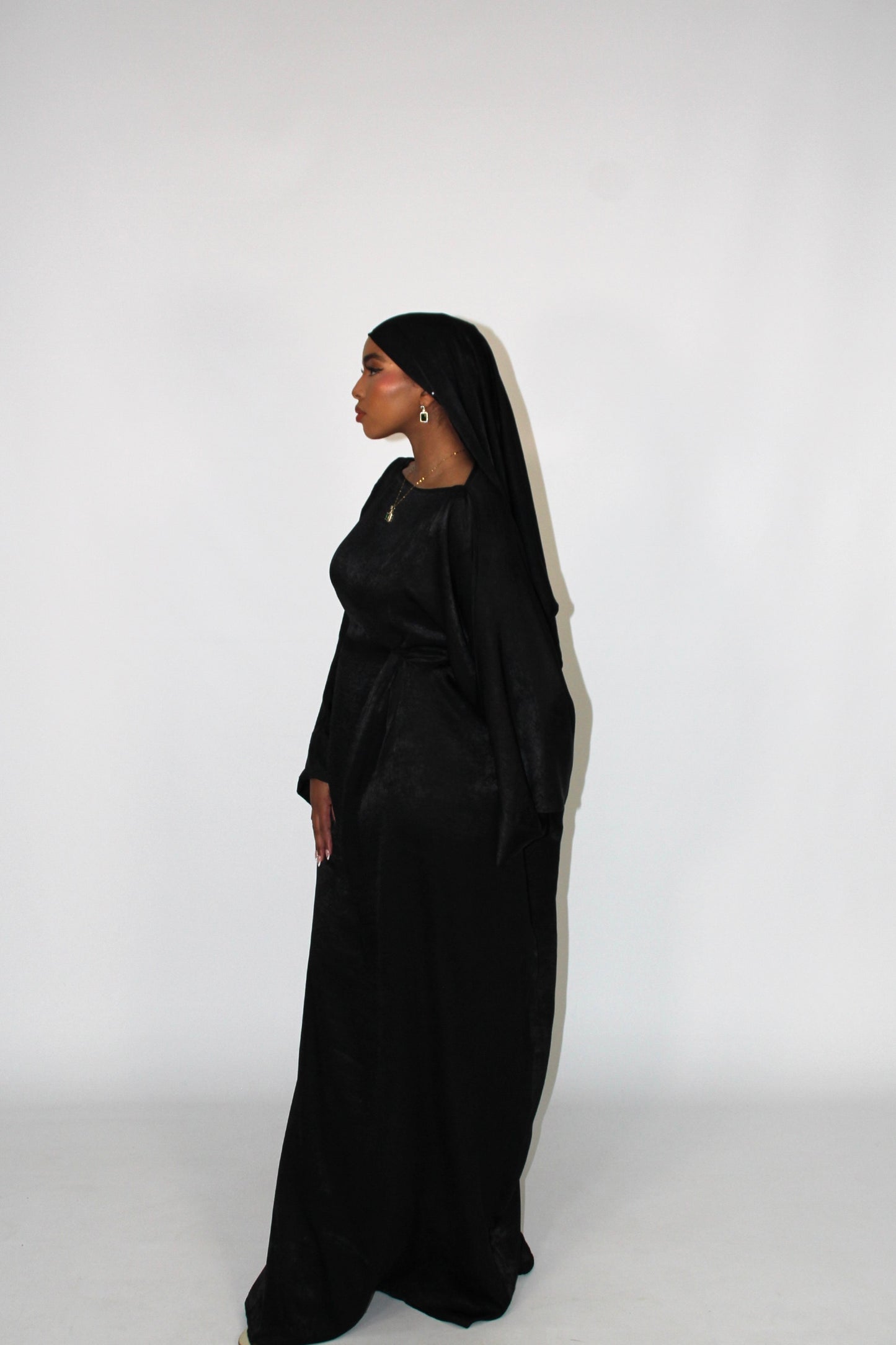 SAMRA Abaya and Shawl - Noir