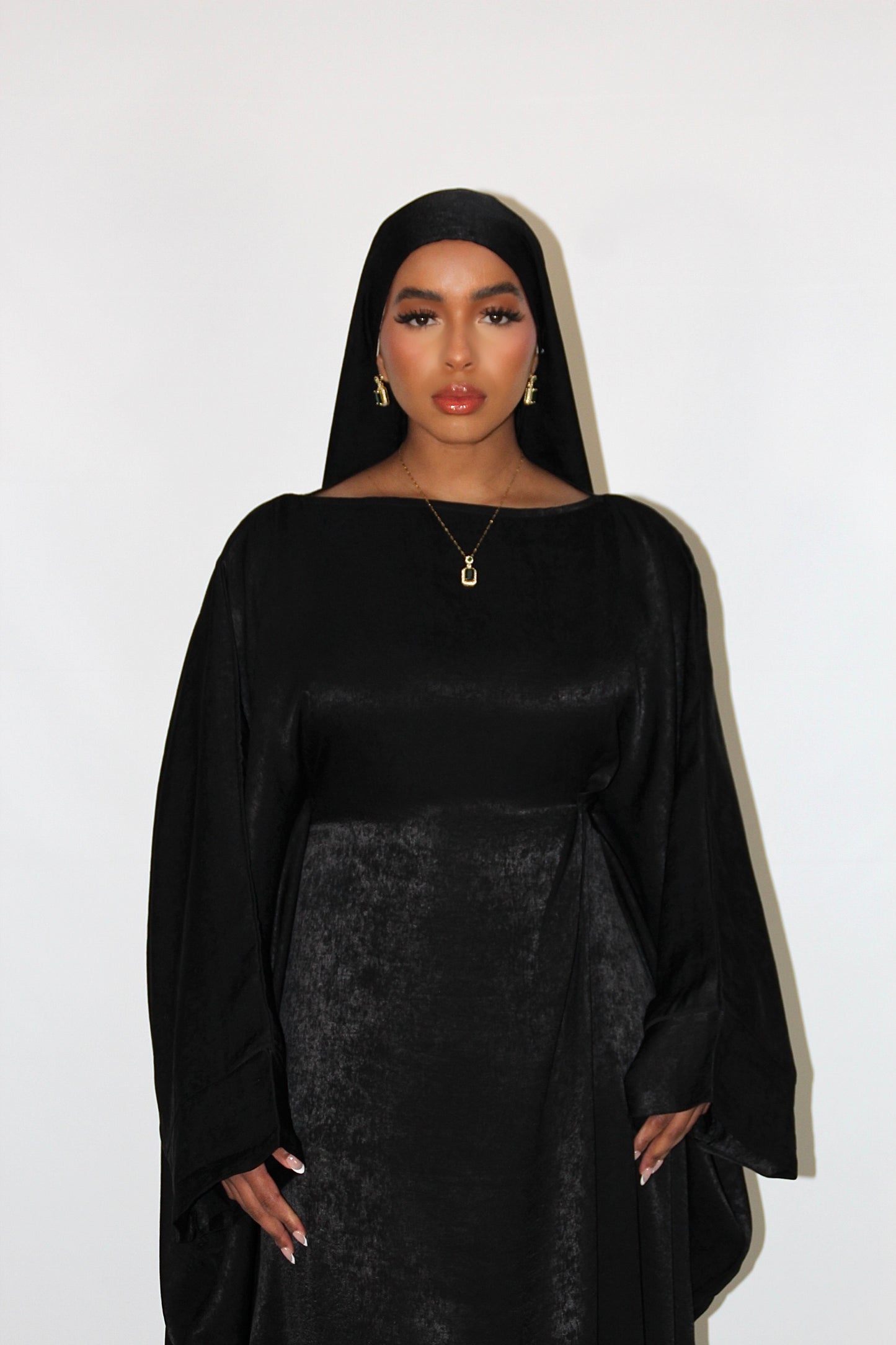 SAMRA Abaya and Shawl - Noir