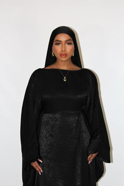 SAMRA Abaya and Shawl - Noir